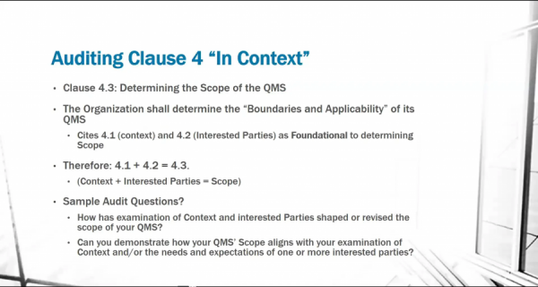 Auditing Interconnections